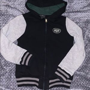 NY Jets girls zip up hoodie Small 7/8